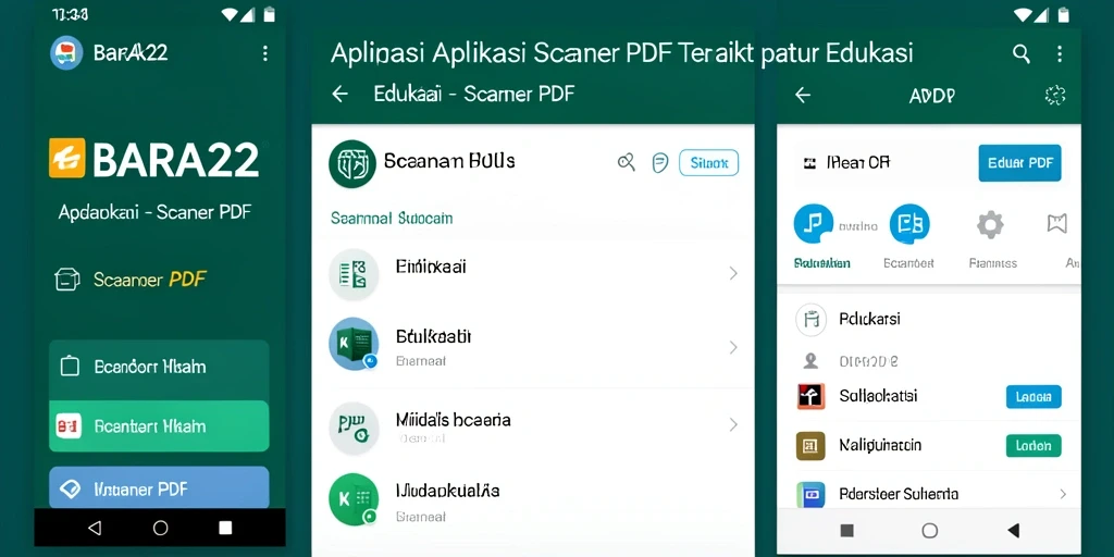 Tampilan antarmuka aplikasi BARA22 yang intuitif dan mudah digunakan.
