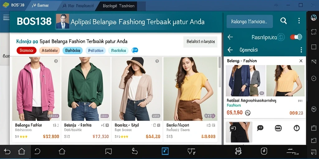 Tampilan antarmuka BOS138 yang modern dan intuitif untuk belanja fashion.