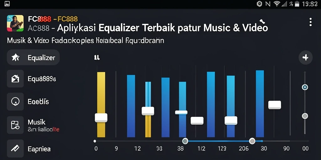 Antarmuka aplikasi FC888 yang intuitif untuk pengaturan Equalizer.