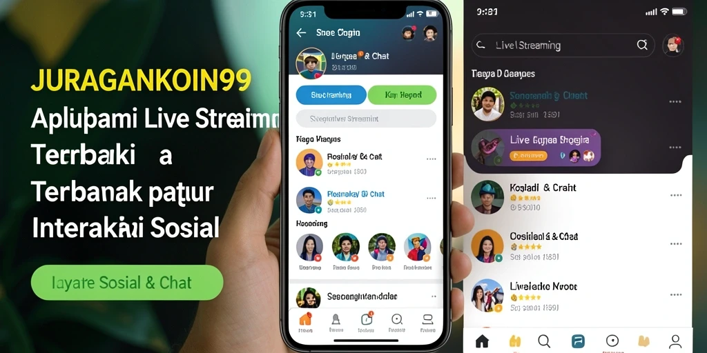 Tampilan antarmuka JURAGANKOIN99 saat live streaming dengan fitur interaksi.