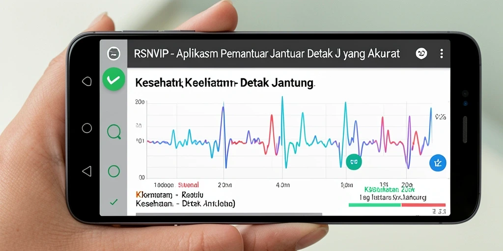 Tampilan antarmuka utama RSNVIP untuk pemantauan detak jantung.