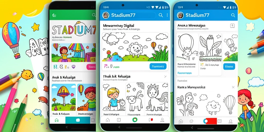 Tampilan antarmuka Mewarnai Digital STADIUM77 yang menarik.