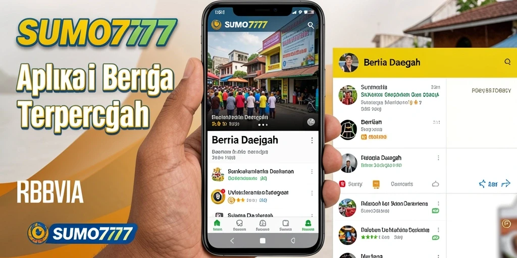 Tampilan antarmuka SUMO777 menampilkan berita daerah terkini dan informatif.