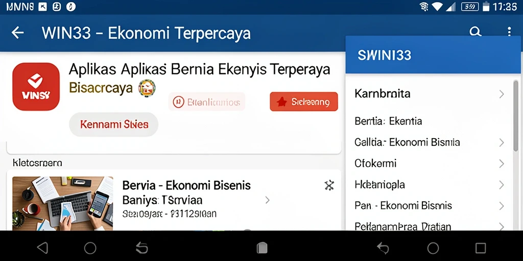 Screenshot antarmuka WIN33 menampilkan berita ekonomi terbaru.